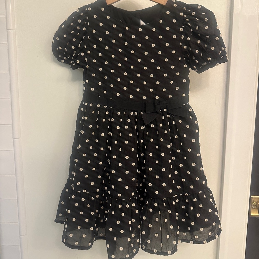 Janie and Jack Black and White Fit and Flare Dress